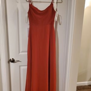 Azazie Rust Dress Size A6